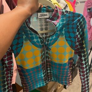 Jean Paul dots printed Crop Top